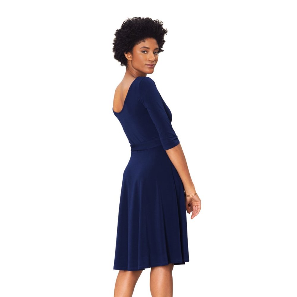 Reversible navy knit Leota dress